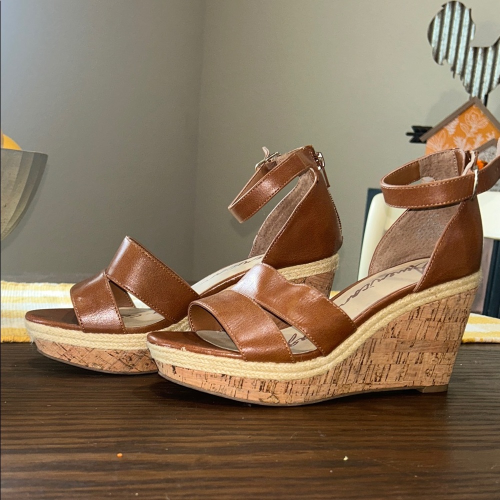 American Rag Cie Brown Wedge Sandals